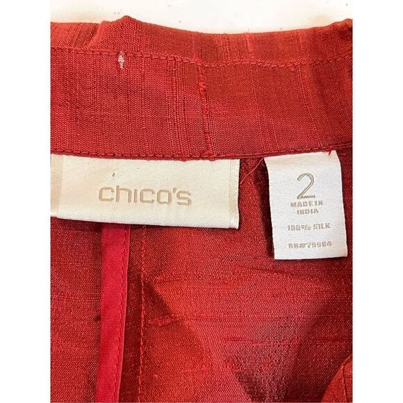Chico’s bundle size 2 Large silk jacket and blouse - Picture 8 of 14